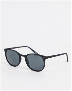 Квадратные солнцезащитные очки в черной пластмассовой оправе Asos design