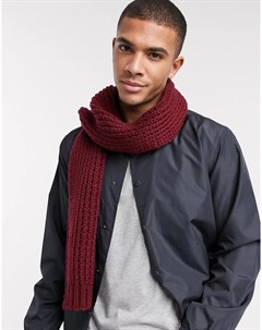 Бордовый вязаный шарф Asos design