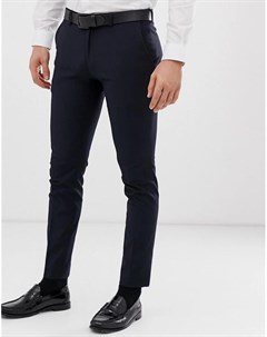 Темно синие облегающие строгие брюки Burton menswear