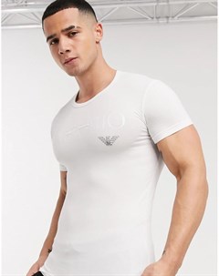 Белая футболка в стиле casual с логотипом Emporio Armani Emporio armani bodywear