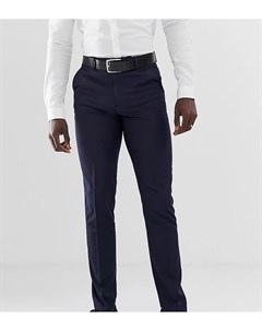 Темно синие строгие брюки узкого кроя Tall Asos design