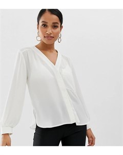 Блузка с длинными рукавами и карманом ASOS DESIGN Petite Asos petite