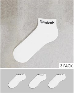 Набор из 3 пар белых носков до щиколотки Training Reebok