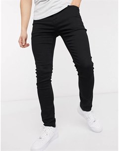 Черные супероблегающие джинсы Asos design