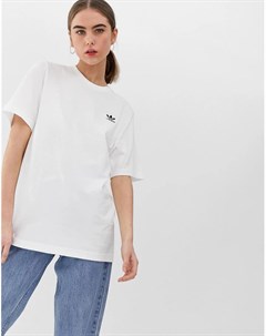 Белая футболка с небольшим логотипом Essential Adidas originals
