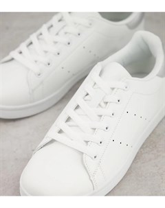 Белые кроссовки на шнуровке с серой отделкой Yours
