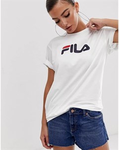 Oversize футболка бойфренда с логотипом на груди Fila
