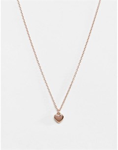 Ожерелье цвета розового золота с подвеской сердцем Ted baker london