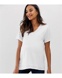 Белая футболка с V образным вырезом ASOS DESIGN Maternity Asos maternity - nursing