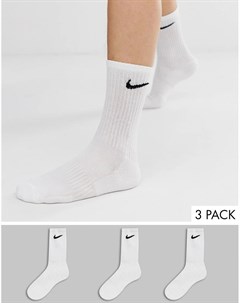 Набор из 3 пар белых носков Nike training