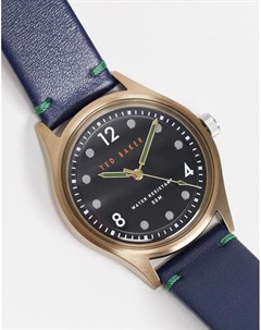 Часы из нержавеющей стали с кожаным ремешком Ted baker london