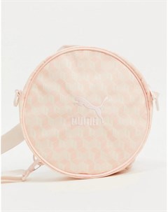 Круглый рюкзак розового и белого цветов в стиле унисекс Puma