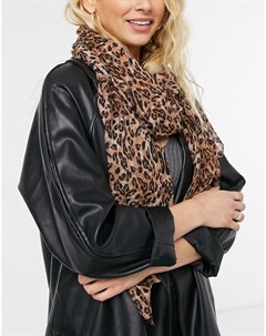 Длинный шарф с леопардовым принтом Miss selfridge