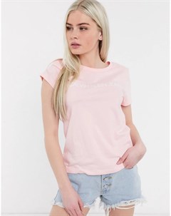 Розовая футболка с логотипом Calvin klein jeans