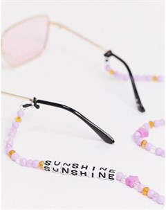 Фиолетовая цепочка для солнцезащитных очков с бусинами sunshine Asos design