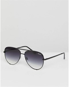 Черные солнцезащитные очки авиаторы с градиентными стеклами Quay australia
