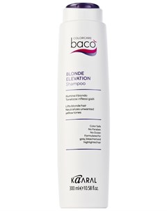 Шампунь Baco Color Collection Blonde Elevation Shampoo Дающий Блеск Волосам и Тонирующий Седые 300 м Kaaral