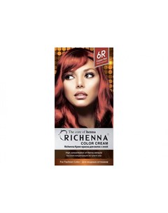 Крем краска для волос с хной 6R Copper Red Richenna