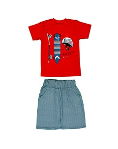 Комплект футболка шорты Счастливая малинка