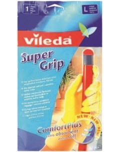 Перчатки с нескользящим покрытием Super Grip L Vileda