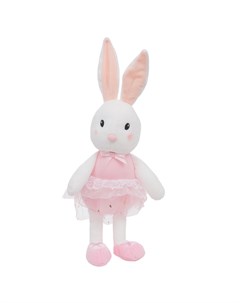 Мягкая игрушка Заяц в розовом платье 40 см Игруша