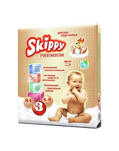 Подгузники Premium 4 9 кг шт Skippy
