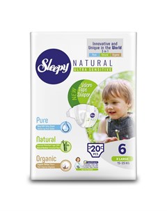 Подгузники Organic Baby Diaper 15 25 кг шт Sleepy natural