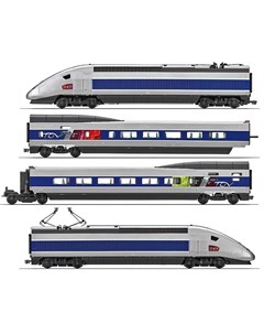 Железная дорога TGV Pos 1 87 130 см Mehano