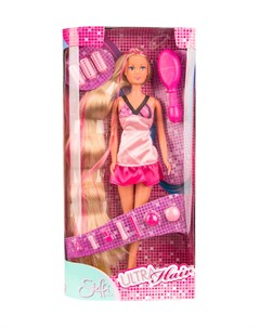Кукла с длинными волосами в розовом Steffi