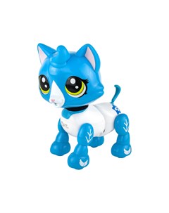 Интерактивная игрушка Robo pets Робо котенок синий белый 1toy
