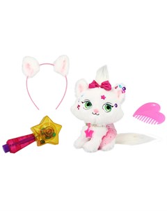 Мягкая игрушка Плюшевый котенок 20 см цвет белый Shimmer stars