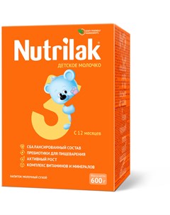 Молочная смесь 600 г с 12 месяцев Nutrilak
