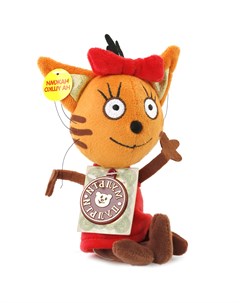 Интерактивная мягкая игрушка Три кота Карамелька 13 см цвет оранжевый красный Мульти-пульти