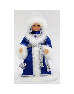 Елочное украшение Снегурочка в голубой с серебром шубе и шапке 30 см Triumph nord