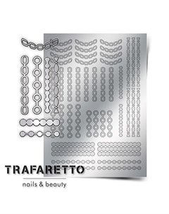 Металлизированные наклейки UZ 01 серебро Trafaretto