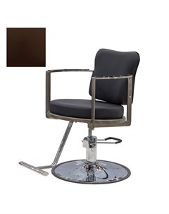 Кресло парикмахерское Хилтон гидравлическое хромированное коричневое Medison