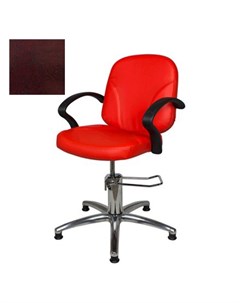 Кресло парикмахерское Бриз модерн гидравлическое хромированное бордово черное Medison