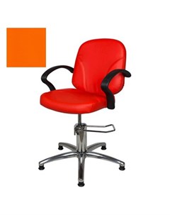 Кресло парикмахерское Бриз модерн гидравлическое хромированное апельсиновое Medison
