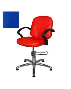 Кресло парикмахерское Бриз модерн гидравлическое хромированное синее Medison