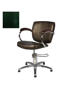 Кресло парикмахерское Грация гидравлическое хромированное изумрудно черное Medison