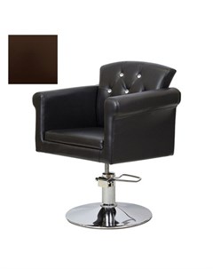 Кресло парикмахерское МД 309 гидравлическое хромированное коричневое Medison