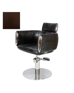 Кресло парикмахерское МД 318 гидравлическое хромированное коричневое Medison