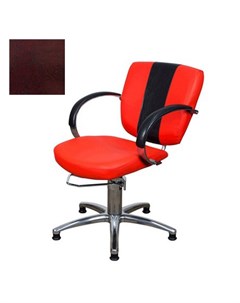 Кресло парикмахерское Грация люкс гидравлическое хромированное бордово черное Medison