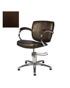 Кресло парикмахерское Грация гидравлическое хромированное коричневое Medison