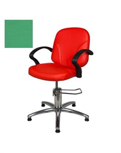 Кресло парикмахерское Бриз модерн гидравлическое хромированное зеленое Medison