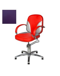 Кресло парикмахерское Валентина люкс гидравлическое хромированное фиолетовое Medison
