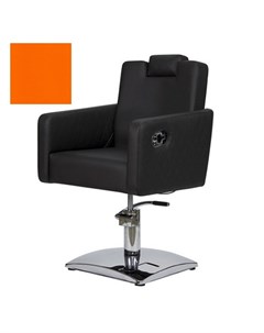 Кресло парикмахерское МД 166 гидравлическое хромированное апельсиновое Medison
