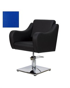 Кресло парикмахерское МД 24 гидравлическое хромированное синее Medison