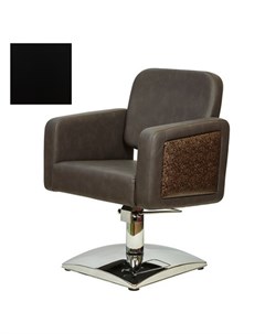 Кресло парикмахерское Одри декор гидравлическое хромированное черное Medison