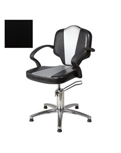 Кресло парикмахерское Мона модерн гидравлическое хромированное черное Medison
